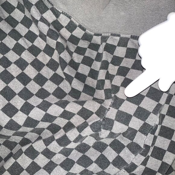 LRG Mens Checkered Hoodie With Bold Logo Design Size XL 100% Cotton Black & Gray - Picture 7 of 11